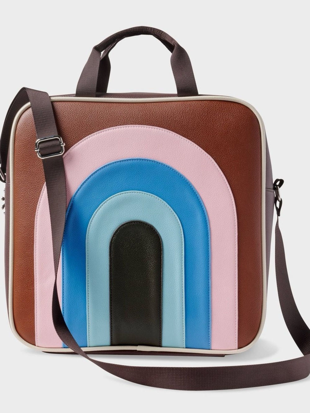 dELiA*s Brown, Pink & Blue Arch Colorblock Crossbody
